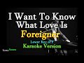 I Want To Know What Love Is -  Lower Key of F/ Foreigner (Karaoke Version)