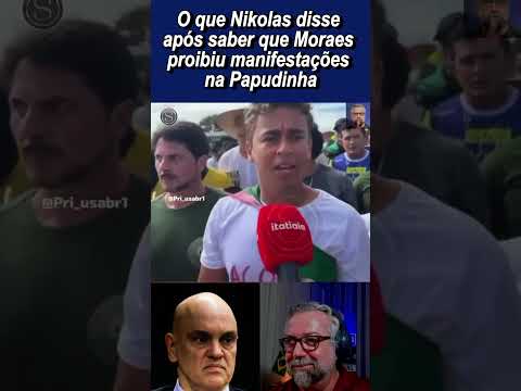 Nikolas se precavendo de qualquer ataque político de Moraes