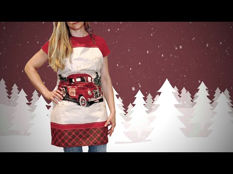 How to make a festive apron using Vintage Christmas