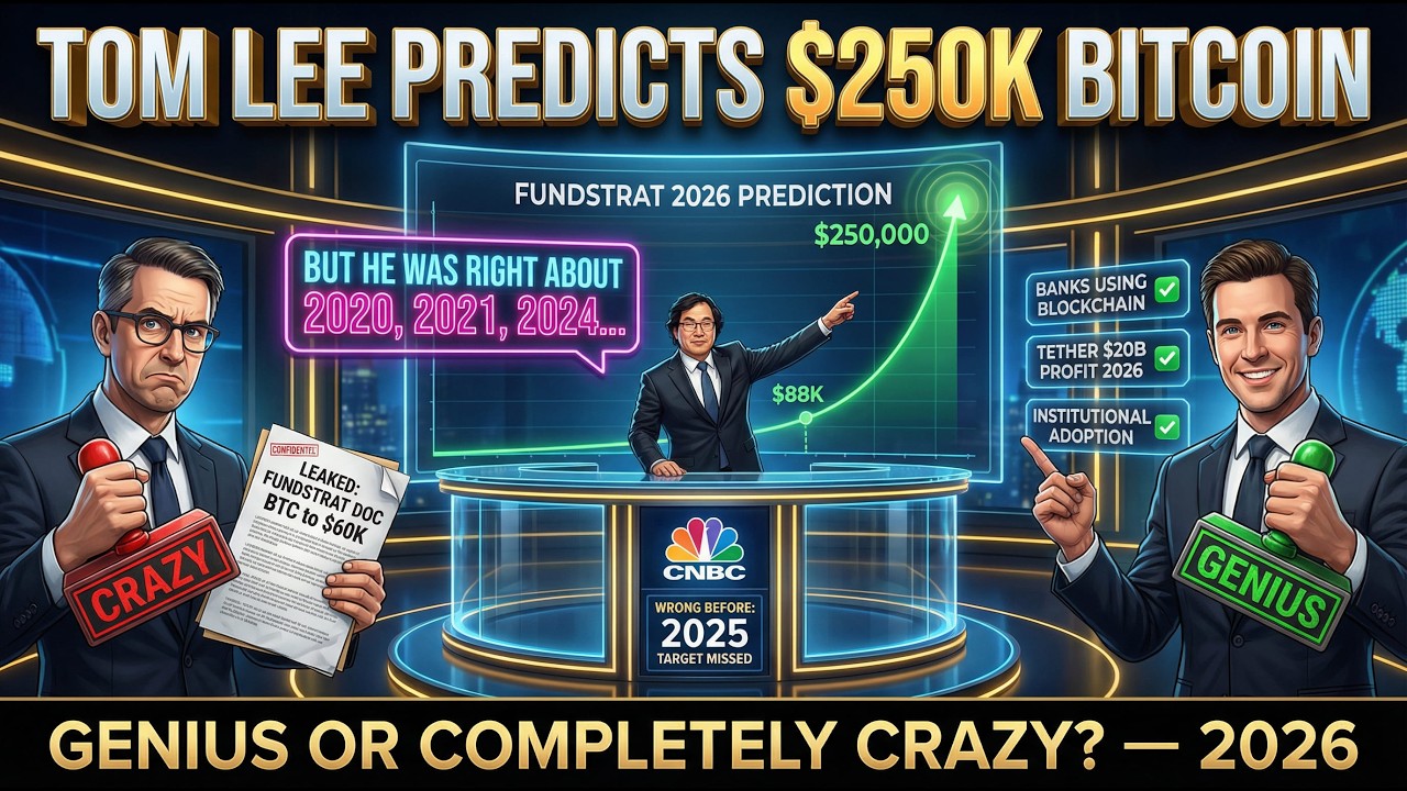 Tom Lee Predicts $250K Bitcoin by 2026 — Is He a Genius or Completely Crazy?