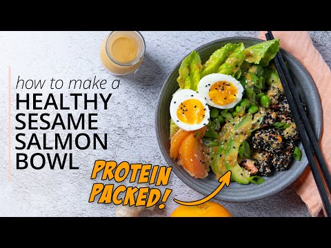 HEALTHY Sesame-Crusted SALMON & Grain Bowl | Quick & Easy