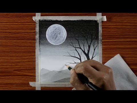 Easy Black and White Landscape Drawing for Beginners...