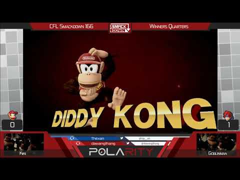 CFL Smackdown 166 WiiU - Kiki (Diddy Kong) vs Goblinman (Roy) - Winners Quarters