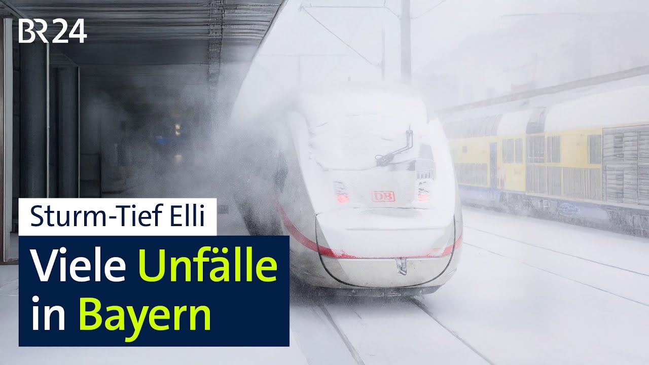 Sturm-Tief Elli- Viele Unfälle in Bayern | BR24