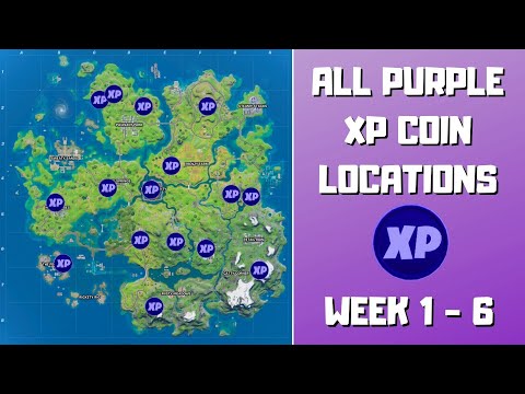All 16 Purple XP Coins Locations in Fortnite Chapter 2 Season 3 (week 1-6)! - Fortnite XP Coins