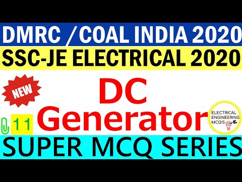 DC GENERATOR | SSC-JE | DMRC | COAL INDIA 2020 | Class 11 |  हिंदी 🔴 Video