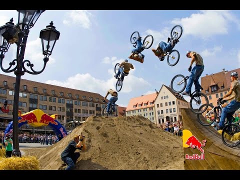 Big Air Slopestyle MTB in Slow Motion - Red Bull District Ride