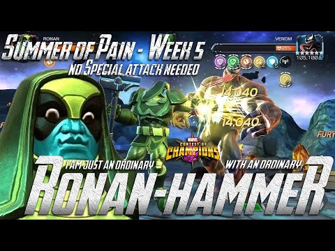 Ronan Defeated Venom Easily On Summer Of Pain Week 5 | Marvel Contest Of Champions