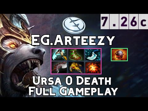 Ursa | EG.Arteezy | 10K MMR Ursa 0 Death Full Gameplay | 7.26c Full Gameplay