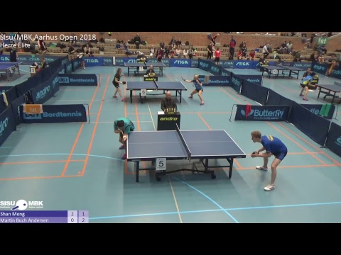 Live fra Sisu/MBK Aarhus Open 2018 - Herre Elite: Shan Meng vs. Martin Buch Andersen