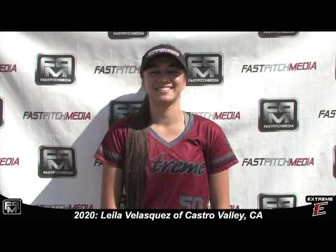 2020 Leila Velasquez Athletic Shortstop Softball Skills Video - Extreme Fastpitch