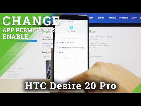 How to Find App Permissions Options in HTC Desire 20 Pro - Manage Apps Permissions