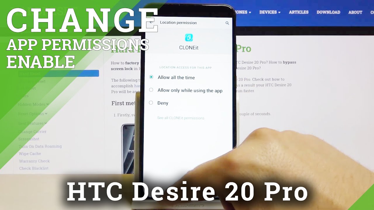 How to Find App Permissions Options in HTC Desire 20 Pro - Manage Apps Permissions