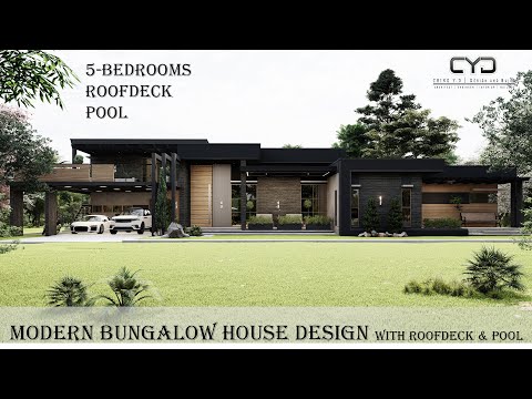 Project #35: 5-BEDROOM | MODERN HOUSE DESIGN with ROOFDECK & POOL |  800 SQM LOT | Design Concept |