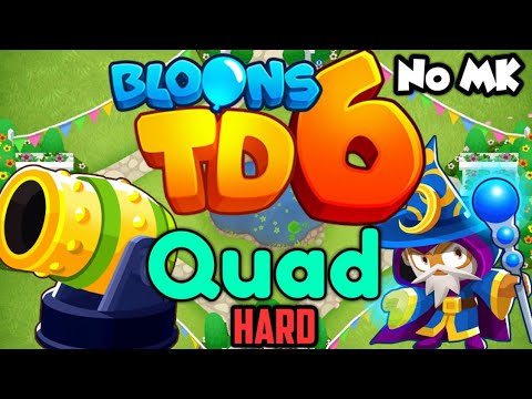 BTD6 - Quad - Hard | No Monkey Knowledge (MK) (ft. Quincy)