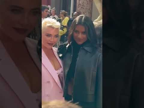 Simone Ashley & Florence Pugh at Valentino SS24 PFW