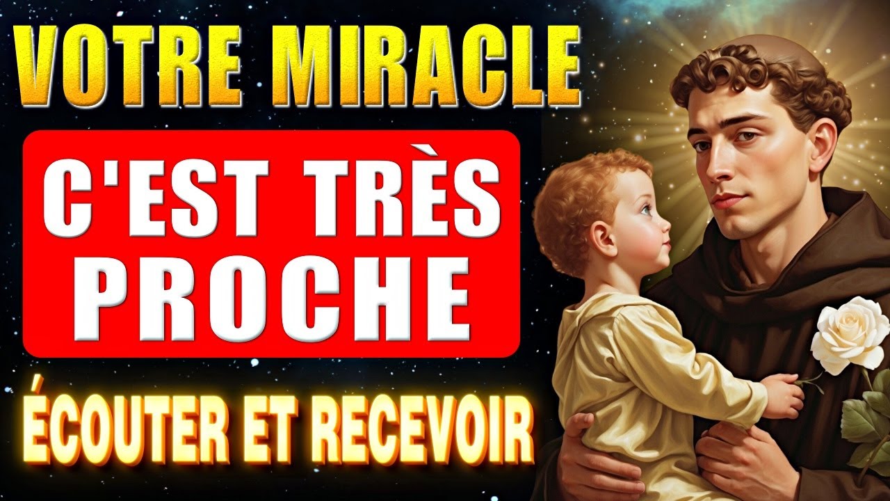 🛑PRIÈRE PUISSANTE POUR RECEVOIR UN MIRACLE EN QUELQUES JOURS | SAINT ANTOINE DE PADOUE🙏