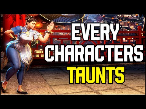 Street Fighter 6 - All Character Taunts | No HUD (English)