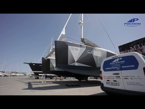 Tellus Catamaran with Integrel System Victron Lithium Batteries & solar panel by Pochon SA
