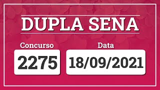 Capa de DUPLA SENA 2275