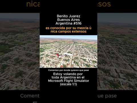 Benito Juarez, Buenos Aires desde el Microsoft Flight Simulator #benitojuarez #buenosaires #msfs
