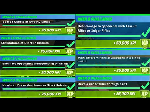 All Week 8 Easy Challenges Complete Guide In Fortnite! Chapter 2 Season 4 Fast Week 8 Challenges!