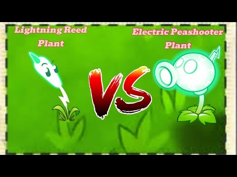PvZ2 Lightning Reed Plant vs Electric Peashooter Plant vs High wave animal zombies