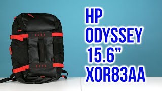 HP 15.6" Odyssey Backpack / Black/Red (X0R83AA) - відео 2