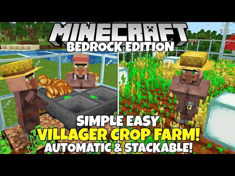 INSANE 100% AUTOMATED CROP FARM in MINECRAFT BEDROCK!