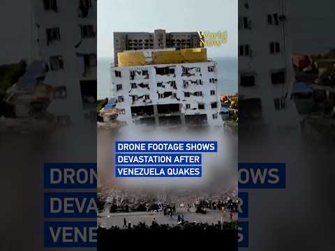 Drone footage shows devastation after Venezuela quakes