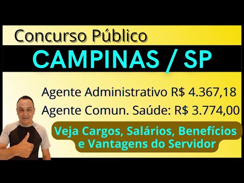 Novos Editais CAMPINAS SP. 62 vagas. Nível Médio e Superior. Veja Análise. Prefeitura e CAMPREV.