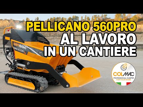 Minidumper COLMAC Pellicano 560PRO: al lavoro su un cantiere edile durante una ristrutturazione