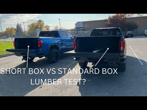 Standard vs Short Box on the Refreshed 2022 GMC Sierra AT4 --- Can The Short Box Still Carry Lumber?