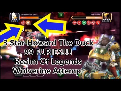 3 Star Howard The Duck Vs Rol Wolverine | Marvel Contest Of Champions