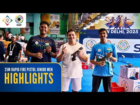 Highlights & Interviews | 25m Rapid Fire Pistol Junior Men Final - ISSF Junior World Cup New Delhi