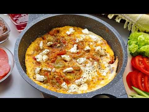 How To Make The BEST Turkish Menemen Breakfast Ever! (Egg & Tomato Skillet)