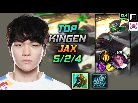 Kingen Top Jax Build Divine Sunderer Lethal Tempo - Jax Top vs Fiora - LOL KR 13.4