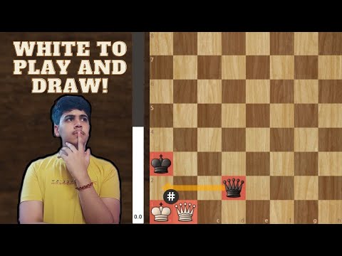A Draw But How!? || Can You Solve This King and Queen Endgame Puzzle🤔 || @thechessbrainiac