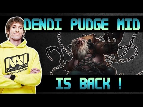 PUDGE MID IS BACK!  - Dendi plays Pudge mid on Ranked -  DOTA 2