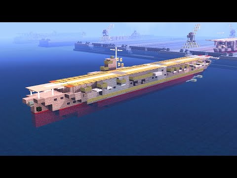 IJN SHOKAKU | MINECRAFT 1:5 SCALE SHOKAKU CLASS AIRCRAFT CARRIER TUTORIAL |
