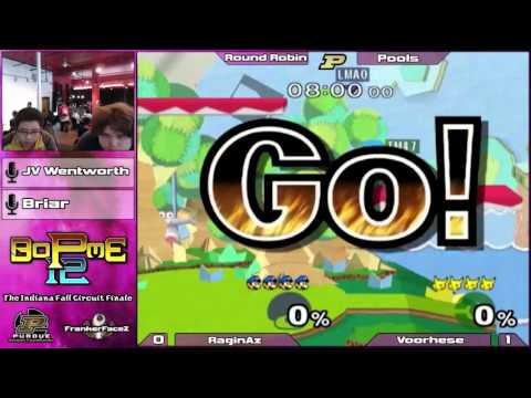 BoPME 12 Melee - Voorhese (Pikachu) vs. RaginAzn (Luigi) Round Robin Pools