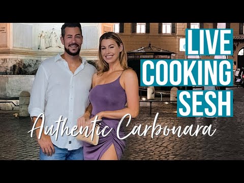 How To Cook Authentic Carbonara LIVE with Anna and Luca