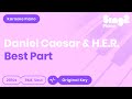 Daniel Caesar H E R Best Part Karaoke Piano