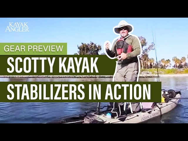 Scotty Kayak Stabilizers in Action