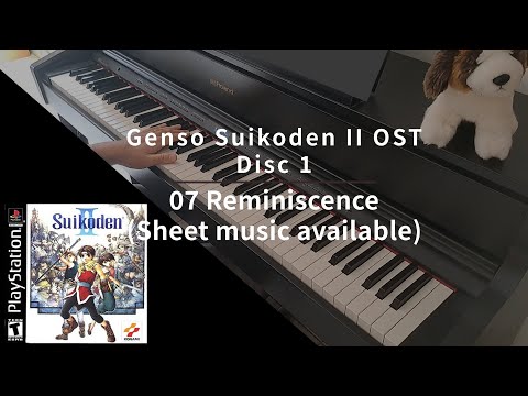 Genso Suikoden II OST - Disc 1 - 07 Reminiscence - Piano cover (with sheet music)
