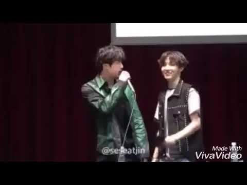 180527 Jin & J-Hope @ Aladin Fansign ( cre : @seseatjin )