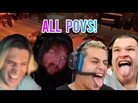 Liar's Bar with CaseOh, XQC, Ronaldo and Jynxzi - (ALL POVS)