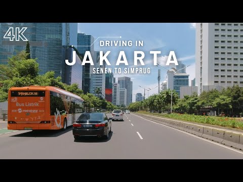 Driving in Jakarta from Senen to Simprug on a Sunny Day - Driving Downtown - Jakarta 4K