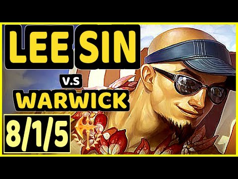 NJI (LEE SIN) vs WARWICK - 8/1/5 KDA JUNGLE GAMEPLAY - EUW Ranked MASTER