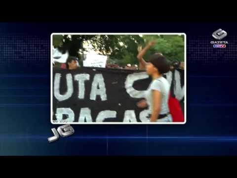 Protesto por transporte público no Grajaú